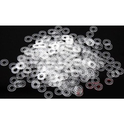 100PCS Motor Washer Shims Transparent/Black Thin Motor Shaft Gaskets 4*2*0.2mm Spare Parts For Tamiya Mini 4WD Racing Car