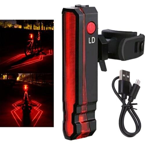 3 Modes Bike Rear LED Bicycle Taillight Road MTB Bike Alarm Tail Light Night Running Cycling Taillight Strap Mount Accessories
