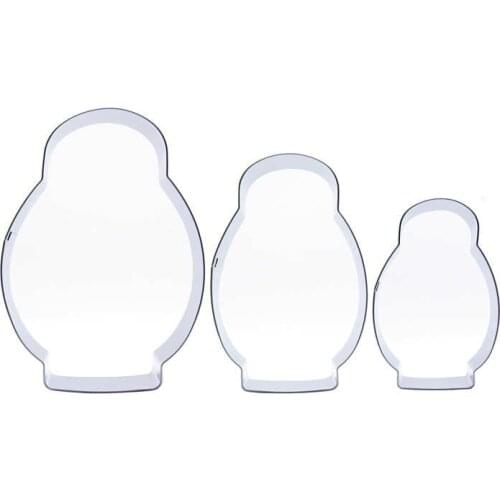 3 pieces Russian Doll,Cake Decorating Fondant Cutters Tools,Matryoshka Cookie Biscuit Baking Molds,Direct Selling