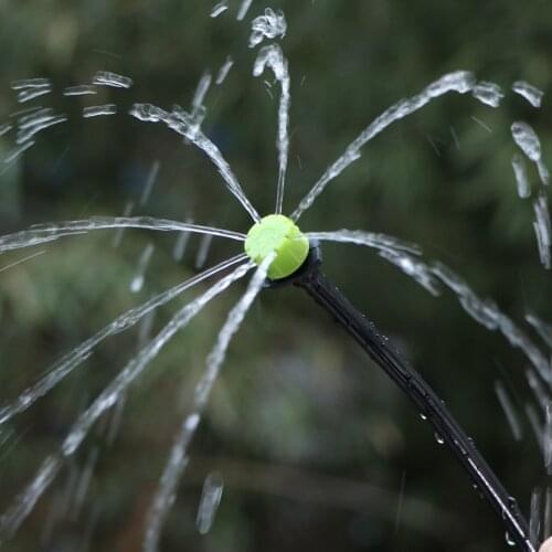 5-50m DIY 1/4" Tubing Drip Irrigation Kit Garden Watering Cooling Mist System With Adjustable Green 4/7mm Hose Dripper Sprinkler