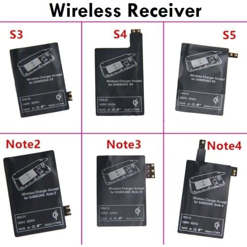 Android QI Wireless Charger Adapter Receiver Pad For Samsung Galaxy Note 2 3 4 S3 S4 S5