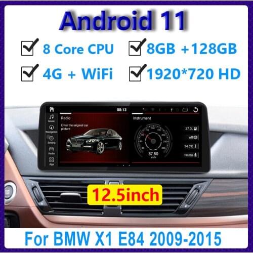 12.3" 8Core CPU 8+128G Android 10 Car Multimedia Player for BMW X1 E84 F48 2009-2020 w/ GPS Navigation CarPlay Stereo Radio