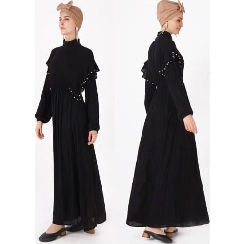 BianFeng Womens Elegant Ramadan Kaftan Dubai Turkey Nail Bead Abaya Wrap Muslim Hijab Dress Mubarak Vestidos Robe Femme Abayas