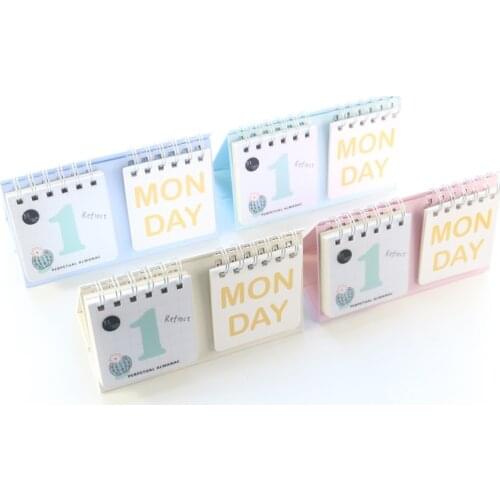 Domikee cute cartoon school stuent 2019 year undated desk calendar stationery,fine candy undated desk calendar for kids