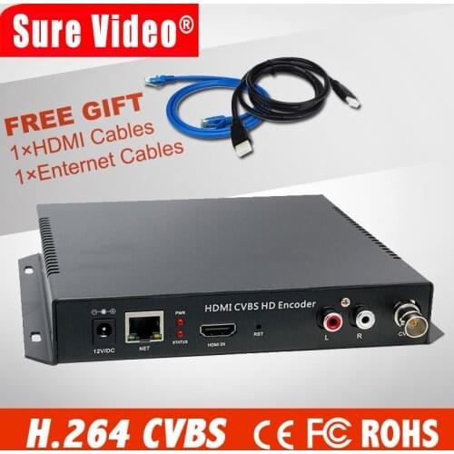HD MPEG-4 AVC H.264 hdmi+CVBS iptv streaming encoder independent for Live Streaming to Youtube Wowza Facebook Ustream