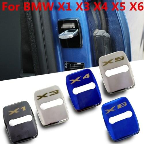4PCS Car Door Lock cover Anti Rust protector Buckle Cover For BMW X1 X3 X4 X5 X6 F25 F26 E84 E83 E71 E70 E72