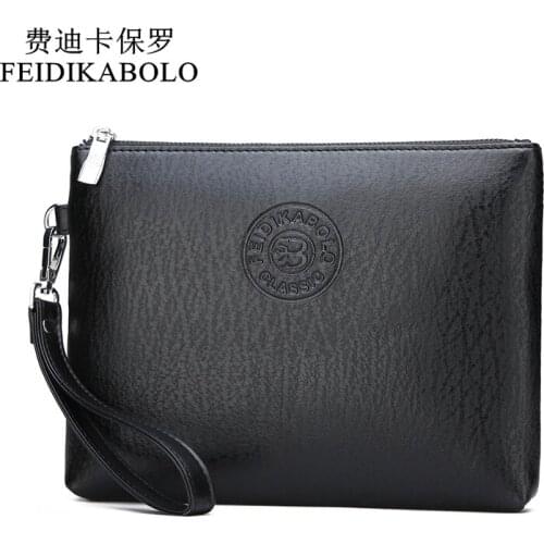 FEIDIKABOLO Promotion Male PU Leather Purse Mens Clutch Wallets Business Carteras Mujer Wallets Men Handy Bags Black Brown bag
