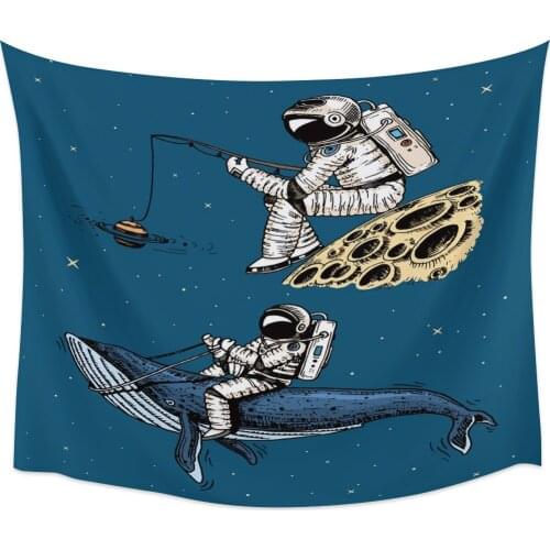 Astronaut Space Starry Sky Whale Wall Tapestry Home Wall Decor Bedroom Tapestry Tapestry Wall Hanging Yoga Mat Picnic Mat