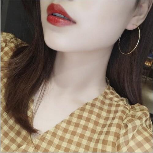 New Earing Ohrringe Gold Color Sawtooth Hoop Earrings for Women Brincos Big Earring 2020 Wedding Party Girl Jewelry Earings Gift