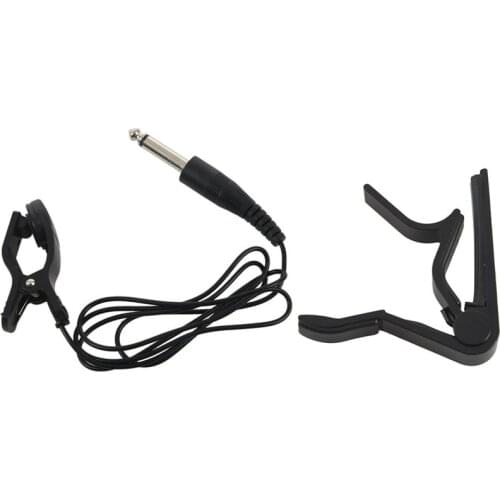 NEW-Acoustic Electric Guitar Trigger Change Capo with Black Universal Guitar Acoustic Clip on Pickup Piezo Contact
