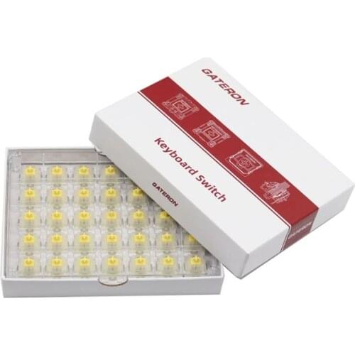 Gateron Switches Milky Switch Housing Yellow Compatible for MX Mechanical Keyboard Switch 5pins 50g Switches