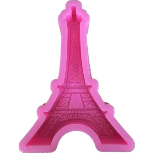 Silica Gel Mold Paris Iron Tower Handmade Soap Mold Liquid Fondant Mold Baking Tool E853