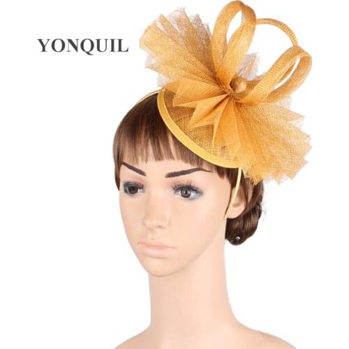 Sinamay Fascinator Hats Good Bridal Wedding Hats Cocktail Hat Very Nice Party Millinery Bride Wedding Hair Accessories MYQ114