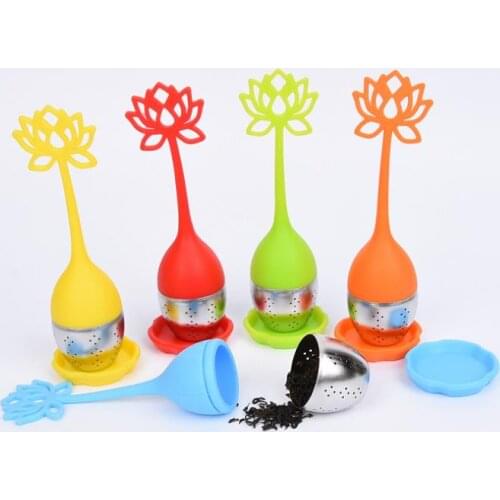 Lotus Tea Infuser Filter Silicone Tea Strainer Teapot For Loose Leaf Herbal Filter Kitchen Tool Free Shipping SN135