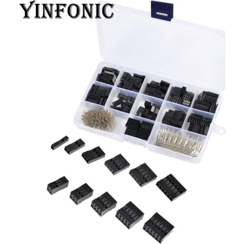 620pcs DuPont jumper head connector shell with 2.54MM male/female reed butting piece box set