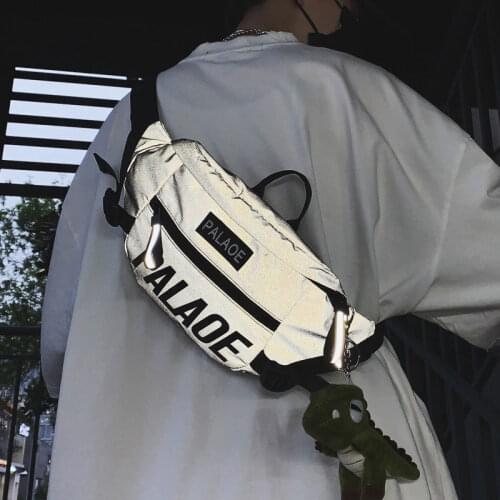 Messenger Bag Fashion Brand INS Sports Small Bag Women Men 's Chest Bag Reflective Shoulder Bag Hip Hop Cool Student