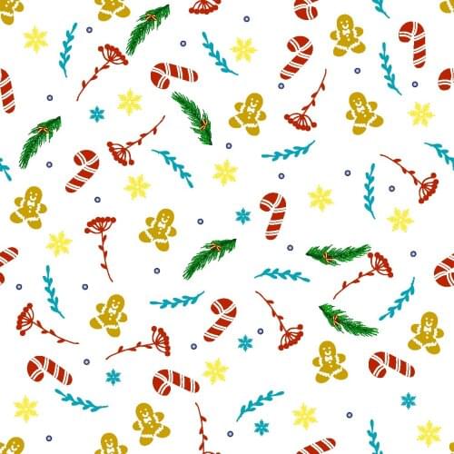 Halloween fabric Doll Christmas digital printed cloth chiffon four-sided stretch satin cartoon fabric sewing fabric designer