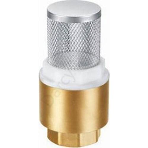 1/2" 3/4" 1" 1-1/4" 1-1/2" 2" BSP Female Thread Brass Check Non-return Valve With Mesh Strainer Filter Bottom Valve Foot Valve F