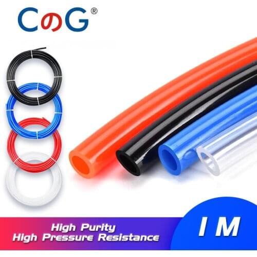 1 Meter OD 8x5mm 12x8 10x6.5mm 6x4 4x2.5mm Hose Pipe Air Tube Gas Trach PU Plastic Pipe Compressor Hose Trachea Pneumatic Tube