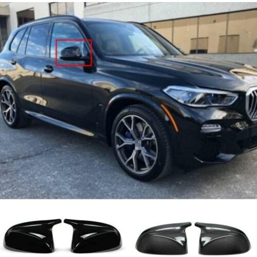 1 Pair For BMW X3 G01 X4 G02 X5 G05 2018 2019 2020+ Carbon Fiber Mirror Cover Side Door Rearview Cover Caps