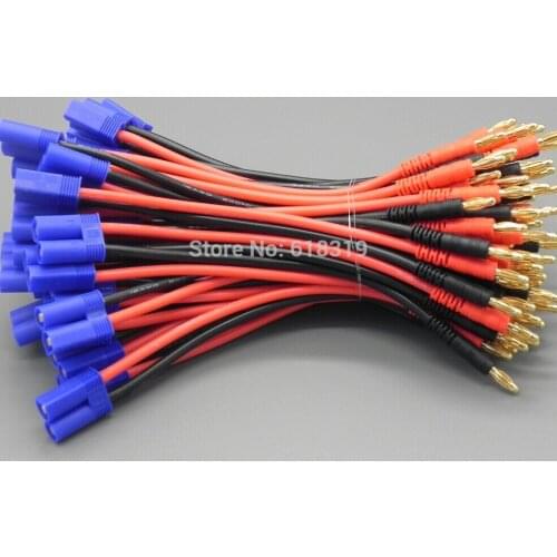 100 sets = a lot The high quality EC5 connector to 4.0 Golden banana plug with cable 14AWG 150MM