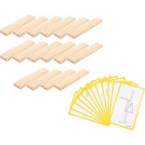 16x DIY Wooden Building Blocks Childhood Toys Baby Blocks Holidays Gift