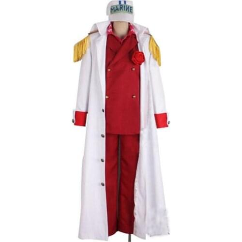 2016 New Popular Anime ONE PIECE Cosplay Akainu Sakazuki Borsalino Sengoku Halloween Justice Navy Uniforms