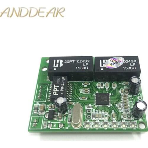 3/4/5 port 10/100Mbps pin header micro switch module mini compact 3.3V5V9V12V engineering server 5 port ethernet switch