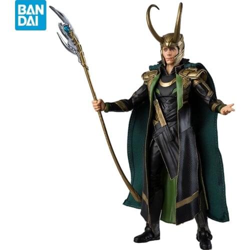 BANDAI Tamashii Nations Marvel Avengers Thor Loki Odinson God of Evil Lies S.H.Figuarts Action Figure Collection Model Kids Toys