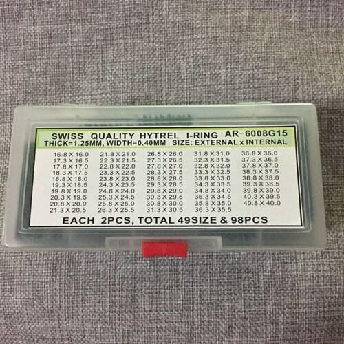 Watch glass white waterproof ring box is used for the watch 1.5mmglass table mirror front cover waterproof ring diameter 0.35mm