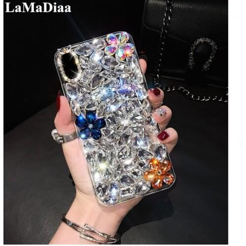 For Iphone X XS Max XR 8 Plus 7 Plus Luxury Rhinestone Crystal Diamond Case Cover For Iphone 12 11 Pro MAX 6 6S Plus 5S SE Case