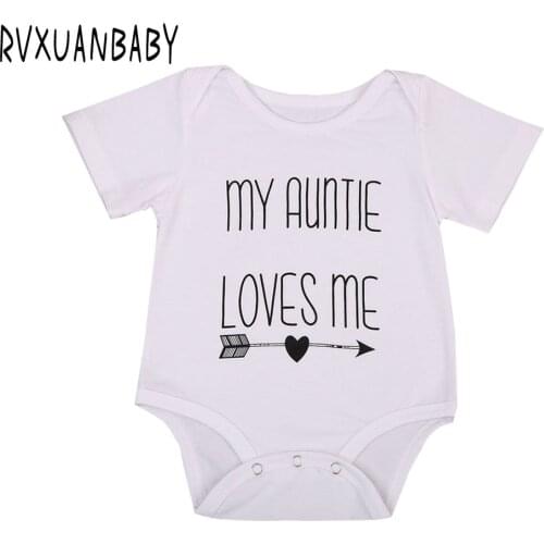 Newborn Baby Boy Girls Letter Printed Bodysuit Short Sleeve Toddler Girls Jumpsuit Cotton Clothes Outfits Kids Jumpsuits