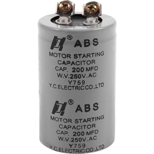HFES 200MFD 200uF AC 250V Screw Terminal Motor Starting Capacitor