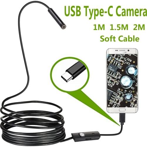 USB Snake Inspection Camera IP67 Waterproof USB C Borescope Type-C Scope Camera for Samsung Galaxy S9/S8 Google Pixel Nexus 6p