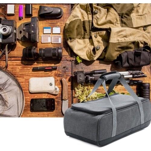 Picnic Basket Outdoor Camping Cookware Storage Gas Stove Gas Canister Carry Bag