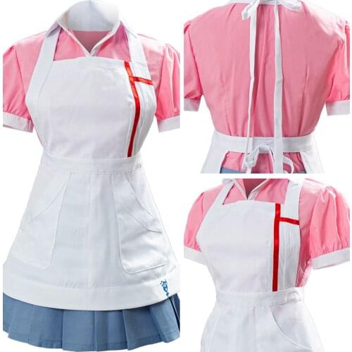 Dangan Ronpa 2 Danganronpa Mikan Tsumiki Cosplay Costume Women Girls Maid Dress Outfit Halloween Carnival Costume