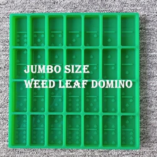 LOVE'N design LV009D DIY shiny casting mould Jumbo standard size Double 6 weed leaf point Domino resin silicone Mold