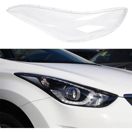 Car Front Headlamp Lens Car Replacement Auto Shell Cover for Hyundai Elantra 2012-2016