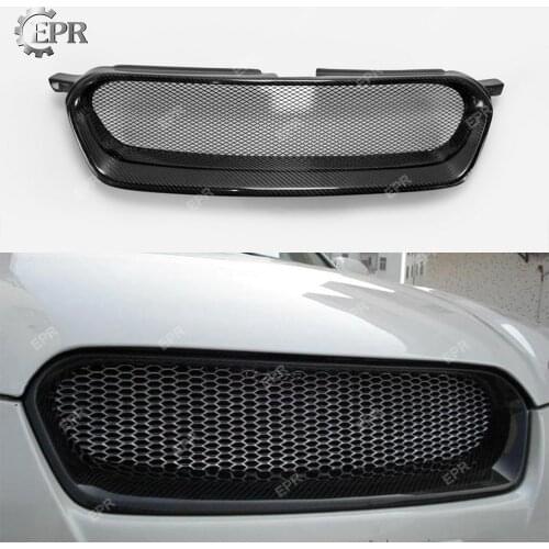 For SUBARU Legacy Carbon Fiber Front Grill Trim 2007-2008 Body Kit Glossy Carbon Front Grill Tuning For Legacy Racing