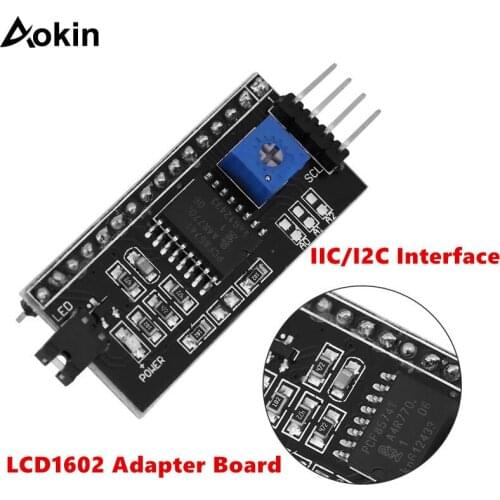 LCD1602 Adapter Board IIC/I2C Interface 5V Converter Module IIC I2C TWI SPI Serial Interface Board for Arduino LCD1602 Display