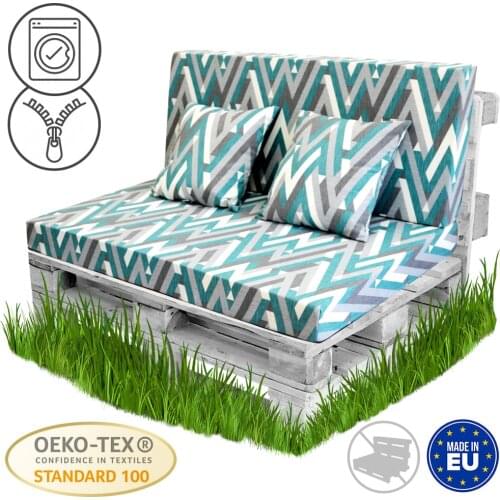 BCASE back cushion pallet Espuma Respaldo pallet truck, include Up Seat and Respaldo, Ideal for Garden, Terrace, patio and balcony, scan bar