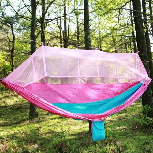 Portable Parachute Camping Hiking Hammock Bed & Net For Single 1 Person