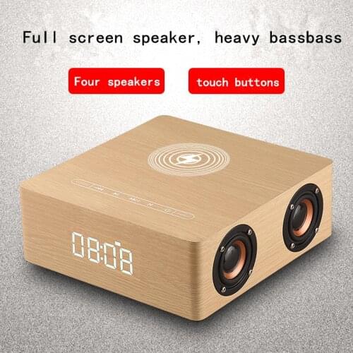 Q5A multi-function wireless charger alarm clock bluetooth speaker suitable for iPhone stereo music player music surround sound