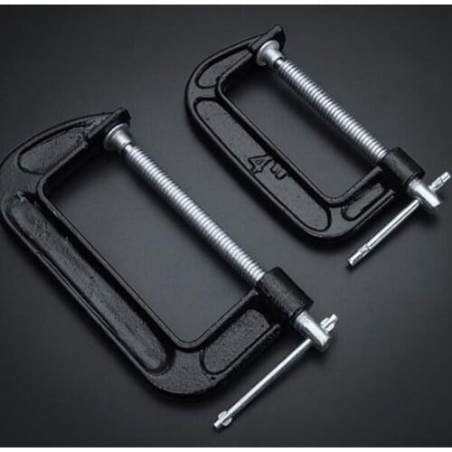 Adjust Heavy Duty G Clamp 1/2/3/4/5/6/8/10 inch C/W Soft Jaw Pads 90mm -265mm G Clamp Iron For Woodwork Metal Clamping