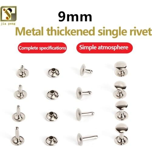 Spike Leather 50 set Special Offer Metal Nail Textile Accessories Circular Rivet of Metal 9x5 9x6 9x7 9x8mm 9x10mm 9x12mm 9x14mm