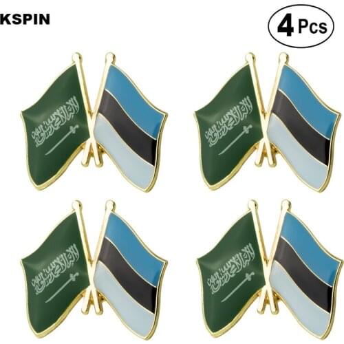 Saudi Arabia & Estonia Friendship Flag Pin Lapel Pin Badge Brooch Icons 4pcs