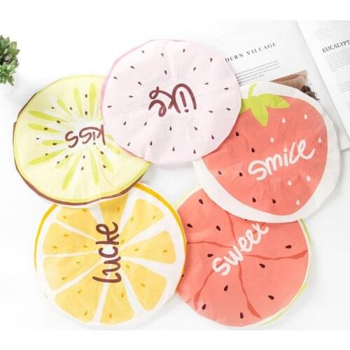 1Pcs Resuable Elastic Shower Bath Cap Cute Fruit Printed Waterproof Hat For Baths saunas Spa Hair Cap For Bathroom Accessories