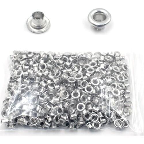 500 sets metal Crack eyelets aluminum 4mm hollow rivets bulk clothing DIY sewing accessories