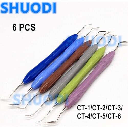 6pcs/set Dental Aesthetic restoration Set Composite Resin Filling Spatulas Resin Filler Spatula Dental Instrument Autoclavable