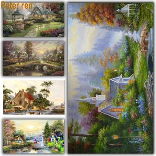 3D DIY diamond painting diamond embroidery landscape European homes full drill diamond mosaic hobbies crafts material handmade